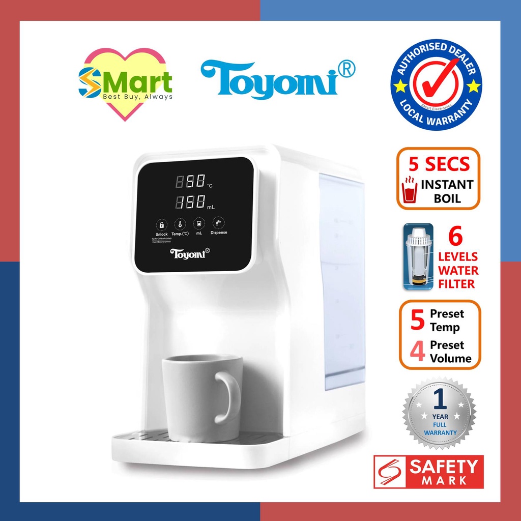 Toyomi 4.5l Instant Boil Filtered Water Dispenser [fb 8845f]