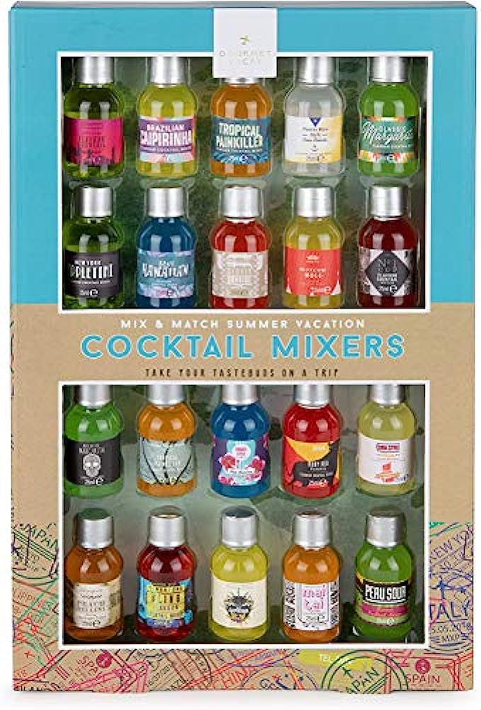 Thoughtfully Cocktails Mix And Match Mini Sampler Cocktail Mixer Set Vegan And Vegetarian Tropical And Classic Set Of 20 (contains No Alcohol)