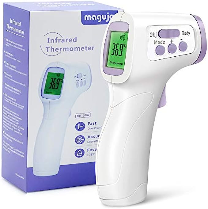 Thermometer For Adults And Kids Forehead Thermometer For Kids Digital Touchless Thermometer Baby No Touch Infrared Forehead Thermometer With 3 In 1 Digital Lcd Display Fever Alarm And Memory Function